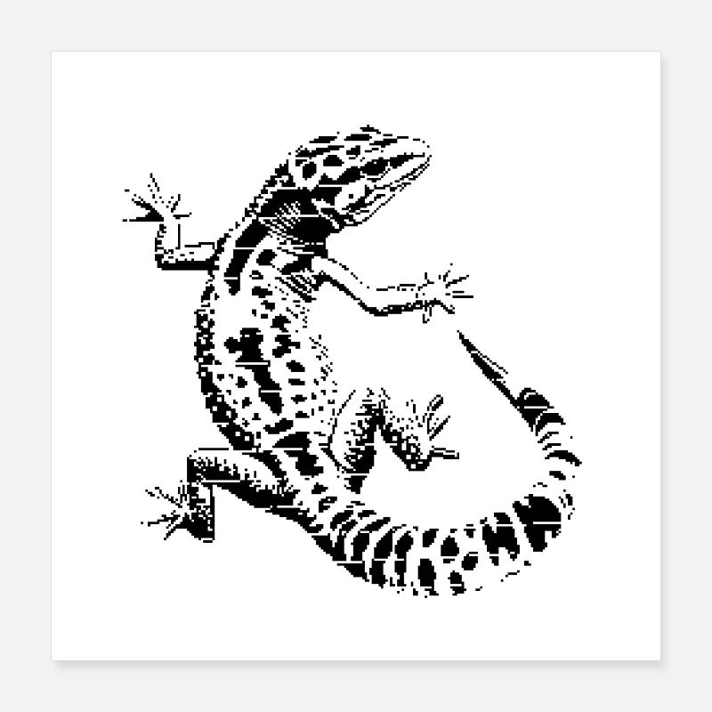 Gecko léopard Poster 40 x 40 cm