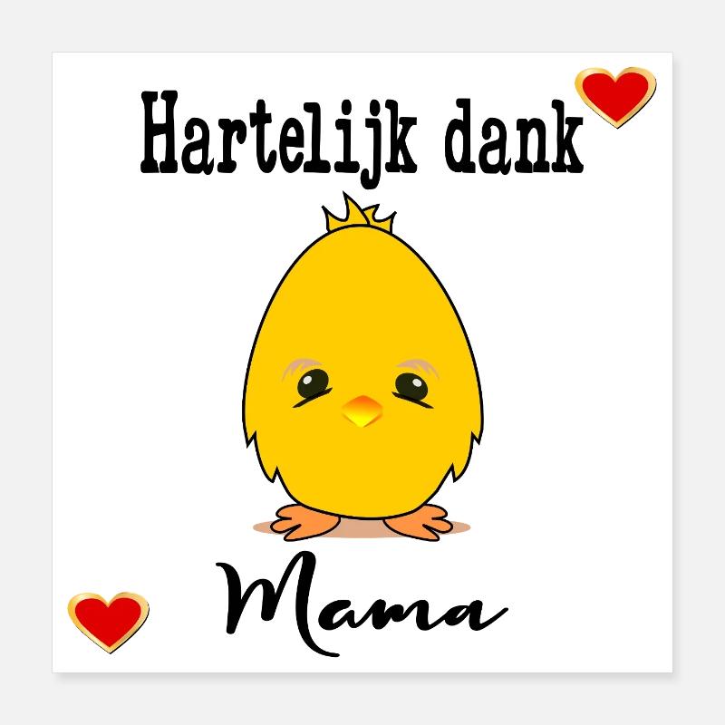 Merci beaucoup maman Poster 40 x 40 cm