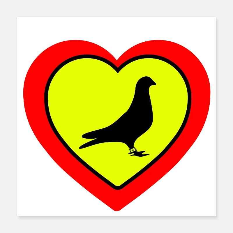 Tauben Poster 40x40 cm
