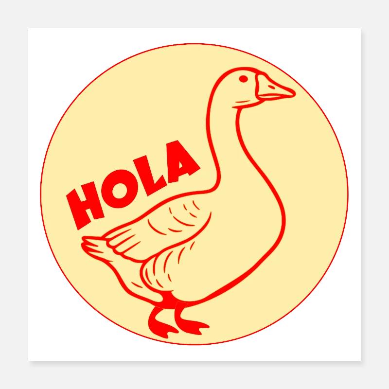 Hallo Gans Poster 40x40 cm