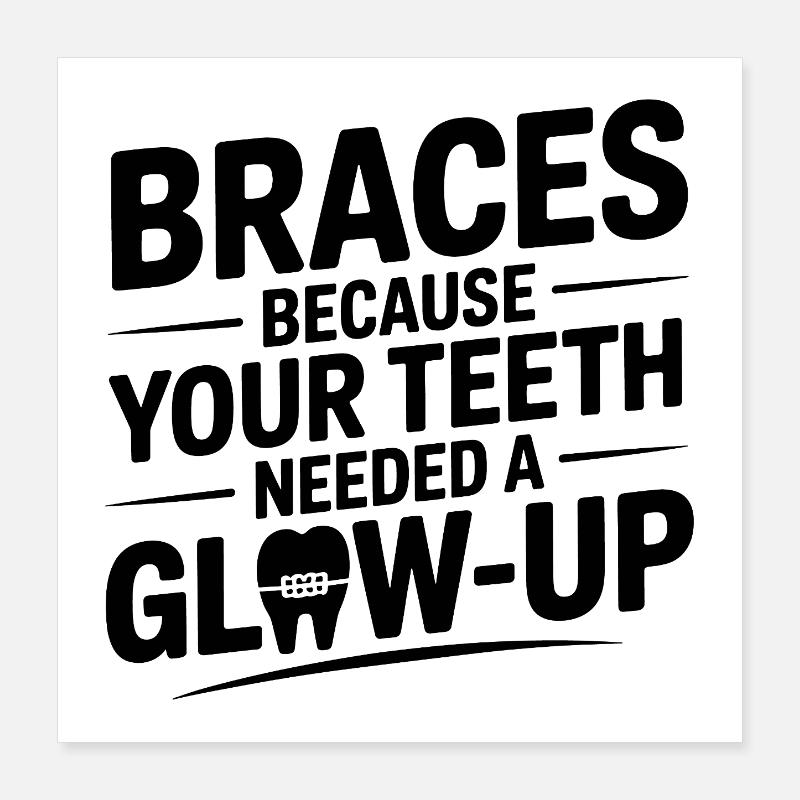 Conception du visage de l’orthèse de vie orthodontique Poster 40 x 40 cm