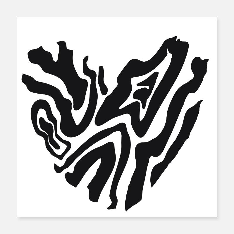 Herz eines Tigers  Poster 40x40 cm