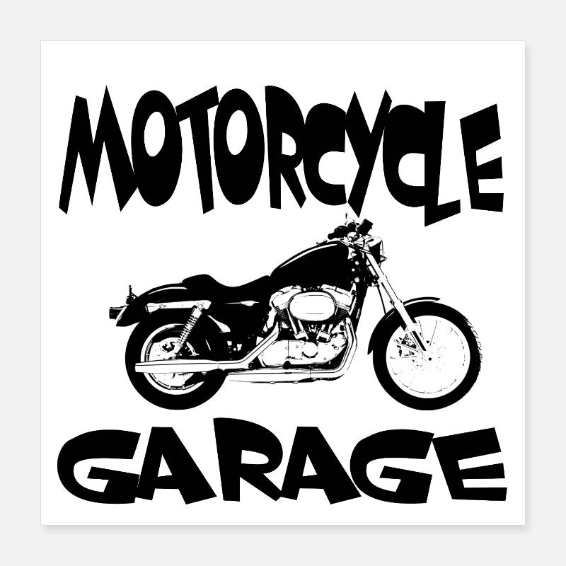 Motorrad Poster 40x40 cm