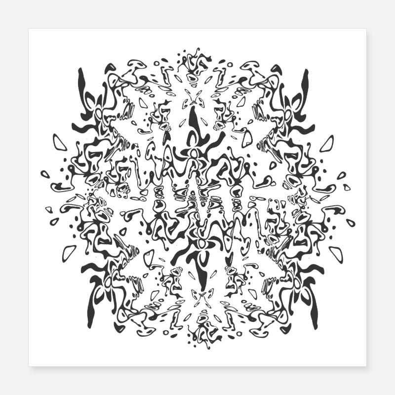 Kaleidoscopic Ornament Pattern Poster 16" x 16" (40x40 cm)