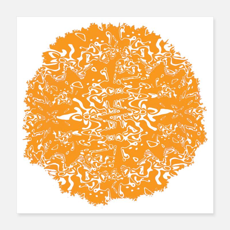 Orange Circle Ornament Poster 16" x 16" (40x40 cm)