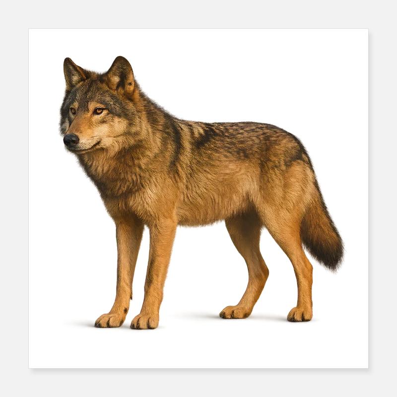 Wolf in Wilderness Poster 16" x 16" (40x40 cm)