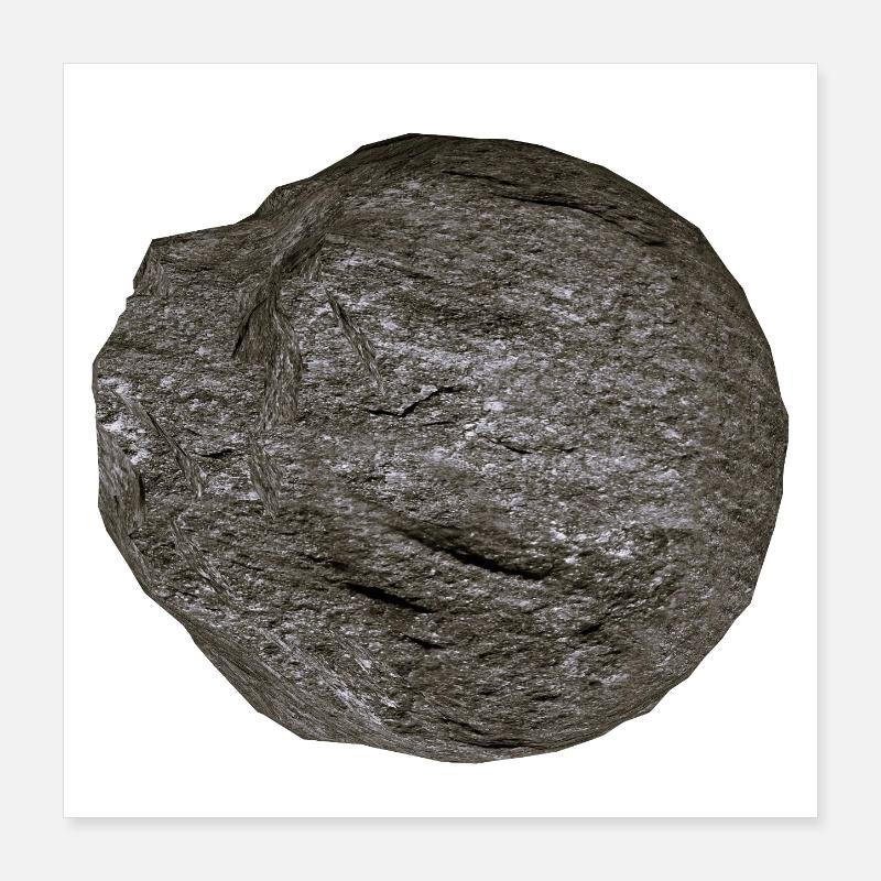Rough Rock Ball Granite Texture Poster 16" x 16" (40x40 cm)