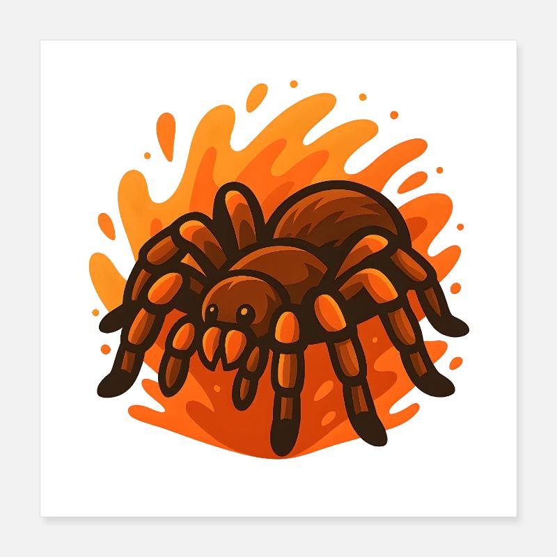 Fiery Goliath Spider Poster 16" x 16" (40x40 cm)