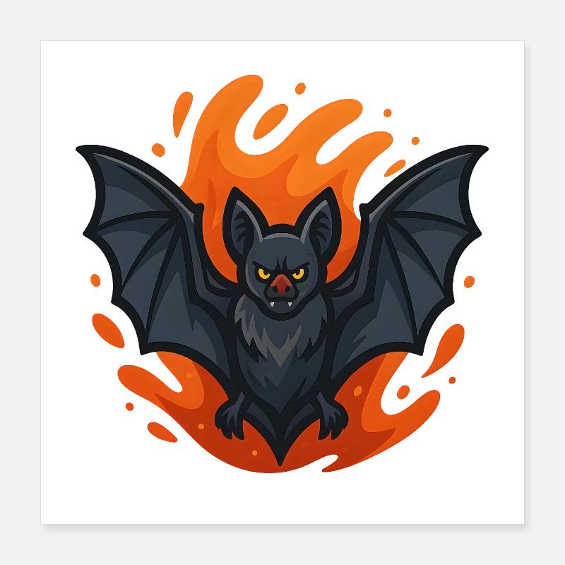 Vampire Bat Emblem Poster 16" x 16" (40x40 cm)