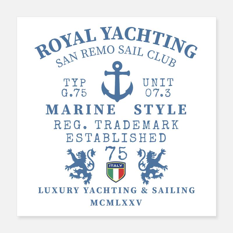 Style Royal Marin Crest Poster 40 x 40 cm