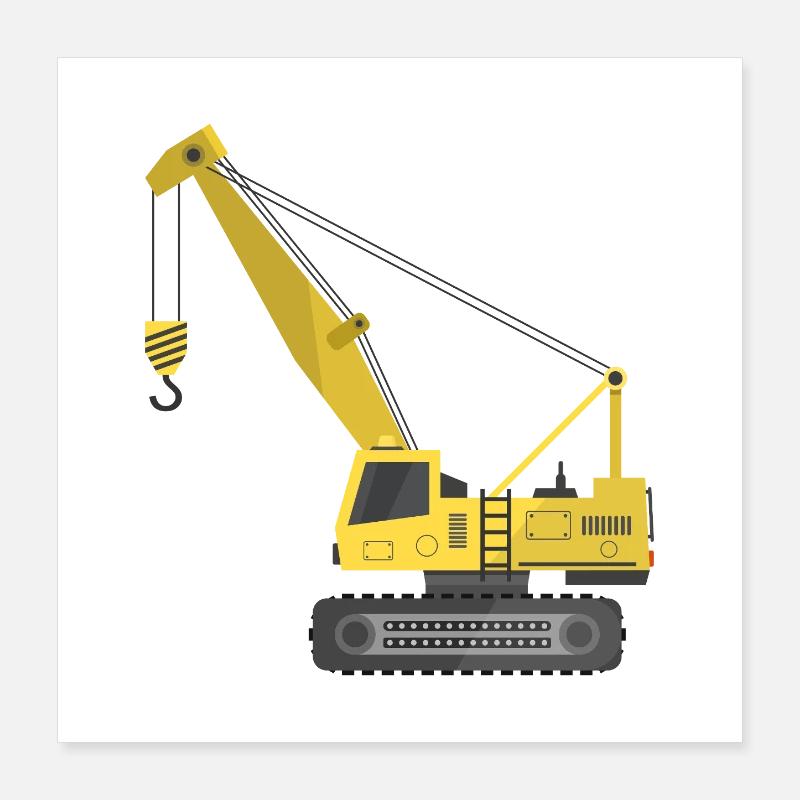 Crawler crane Poster 16" x 16" (40x40 cm)