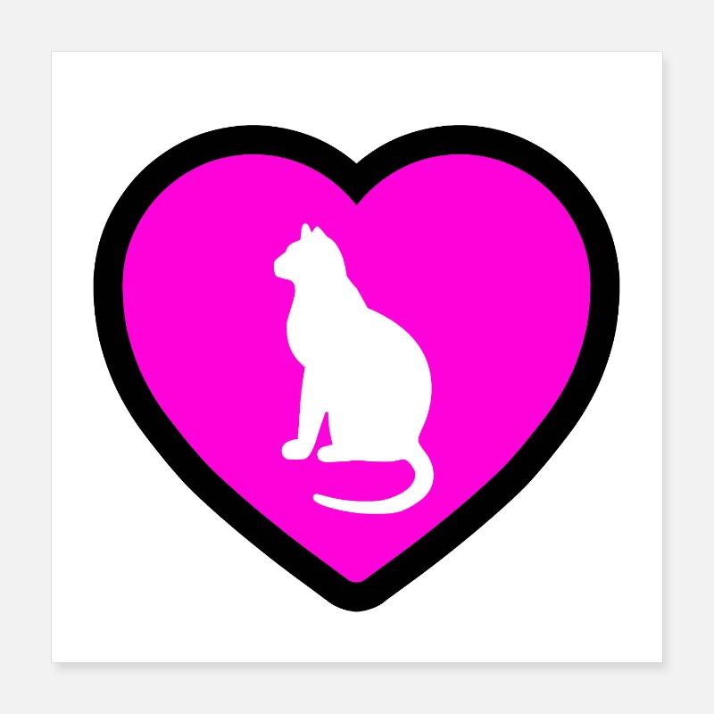 Chat Poster 40 x 40 cm