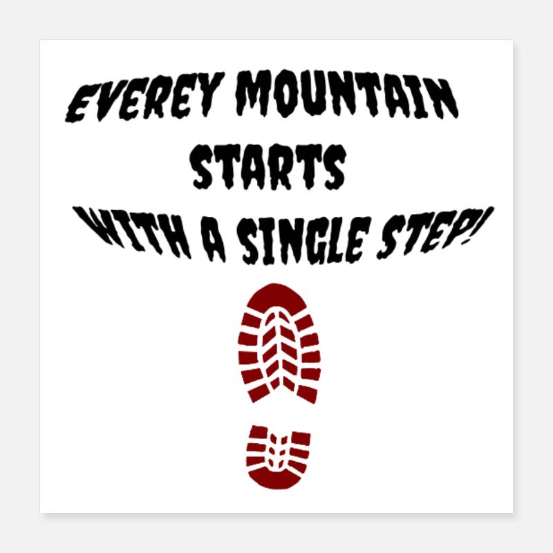 first_step Poster 40x40 cm