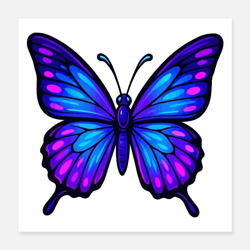 Farfalla Ala Notturna Poster 40x40 cm