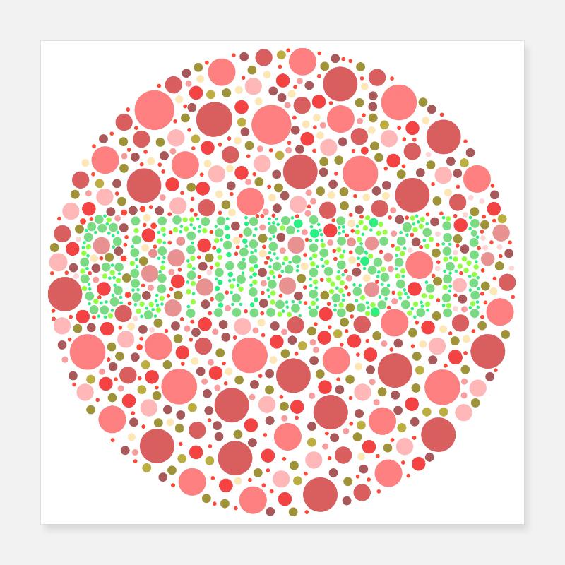 Color test font Poster 16" x 16" (40x40 cm)