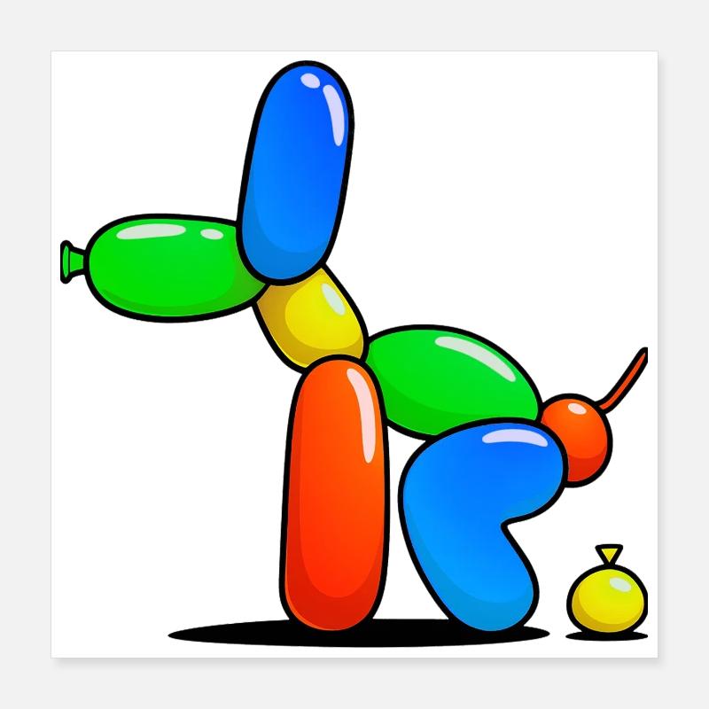 Balloon Dog Poster 16" x 16" (40x40 cm)