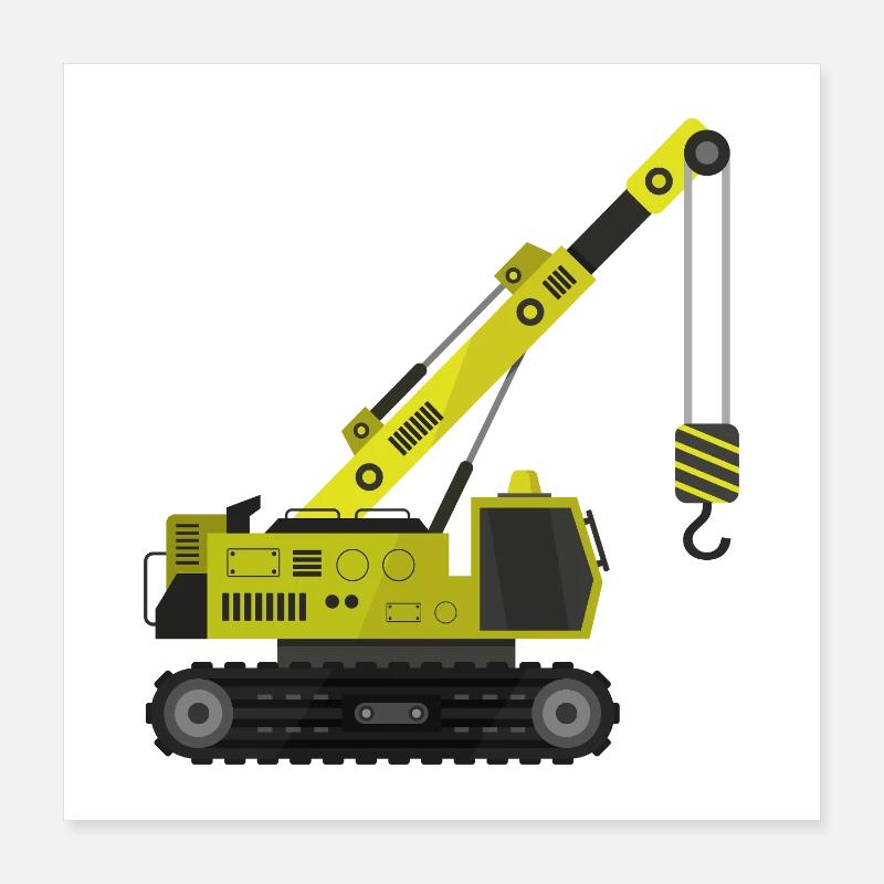 Crawler crane Poster 16" x 16" (40x40 cm)