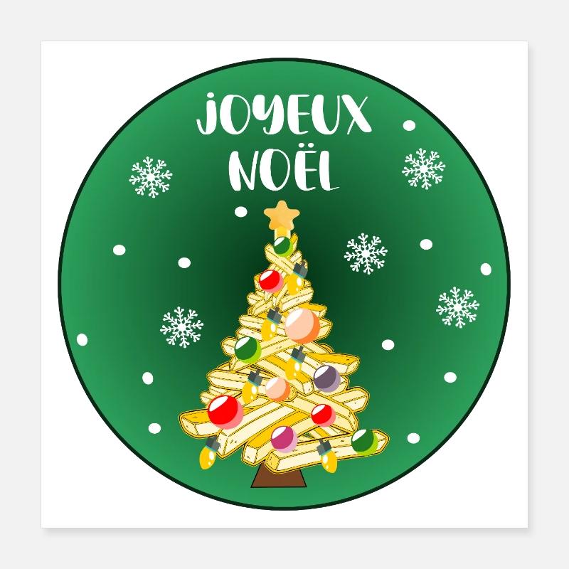 Frohe Weihnachtskartoffeln Poster 40x40 cm