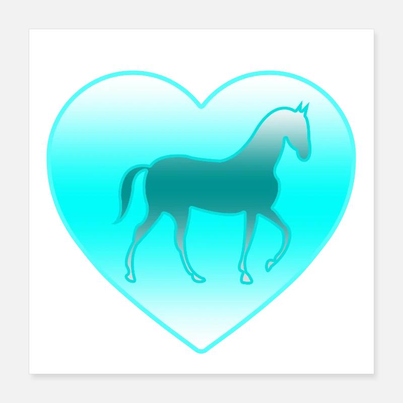 Pferde Poster 40x40 cm