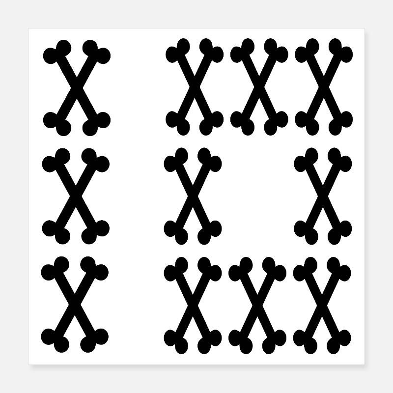 Numéro 10 Dix Os Poster 40 x 40 cm