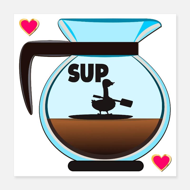 SALUT GOOSE FILTER CAFÉ CAFÉ Poster 40 x 40 cm