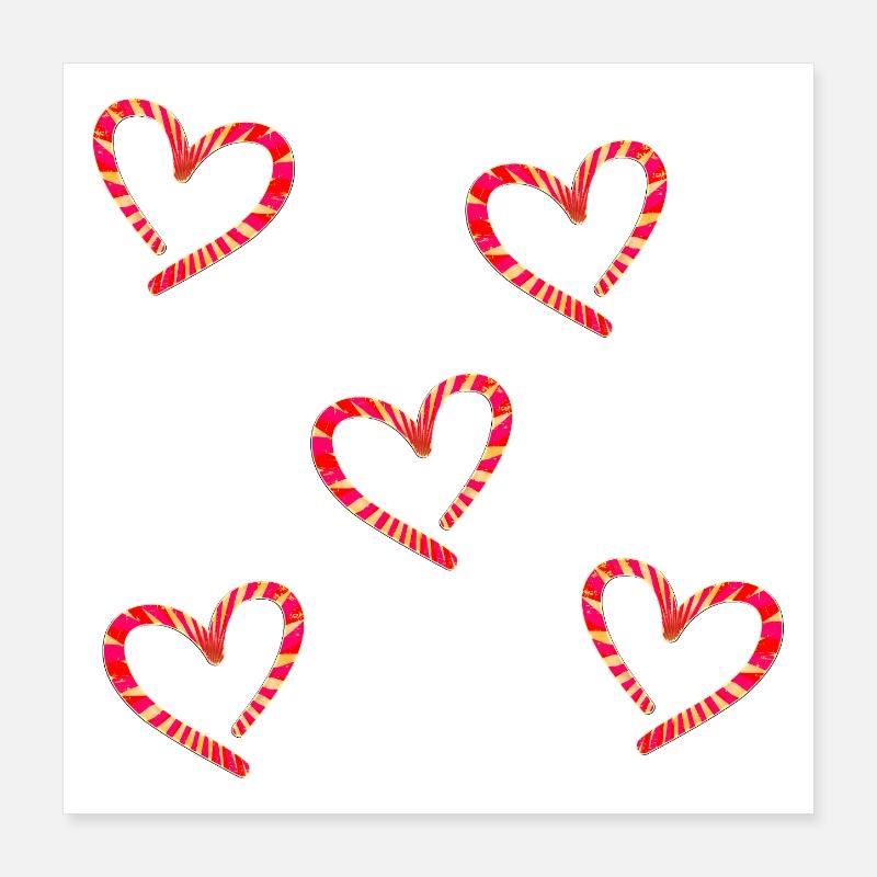 Herz Formen Liebe Poster 40x40 cm