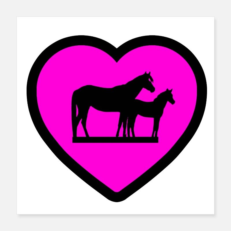 Chevaux Poster 40 x 40 cm