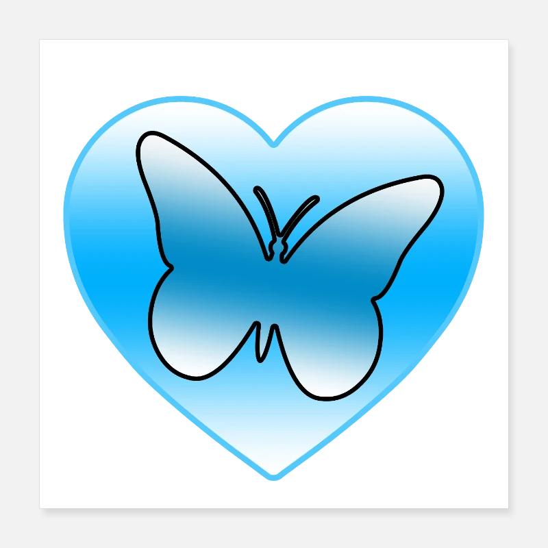 Papillons Poster 40 x 40 cm