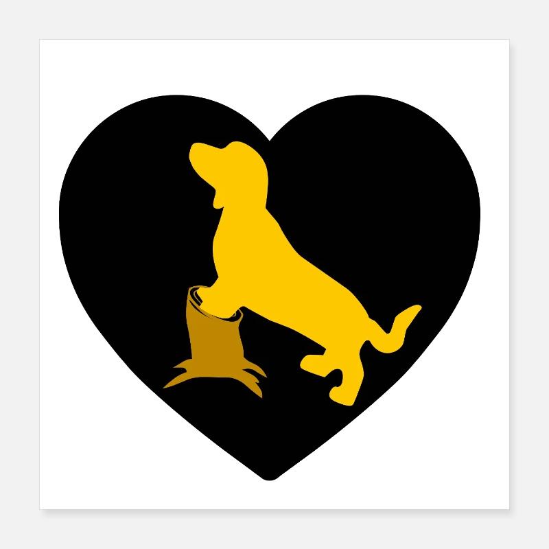 Dackel Poster 40x40 cm