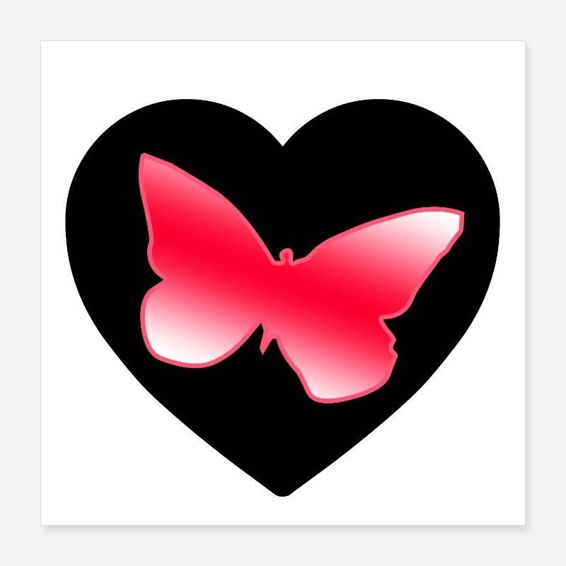 Papillons Poster 40 x 40 cm