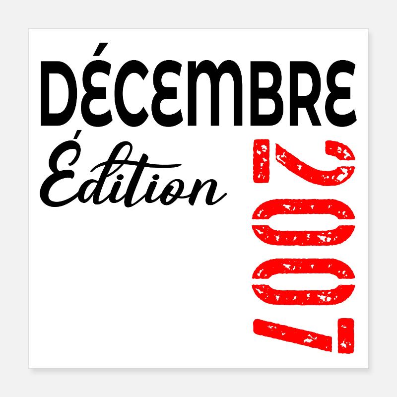 Décembre 2007, 18e anniversaire Poster 40 x 40 cm