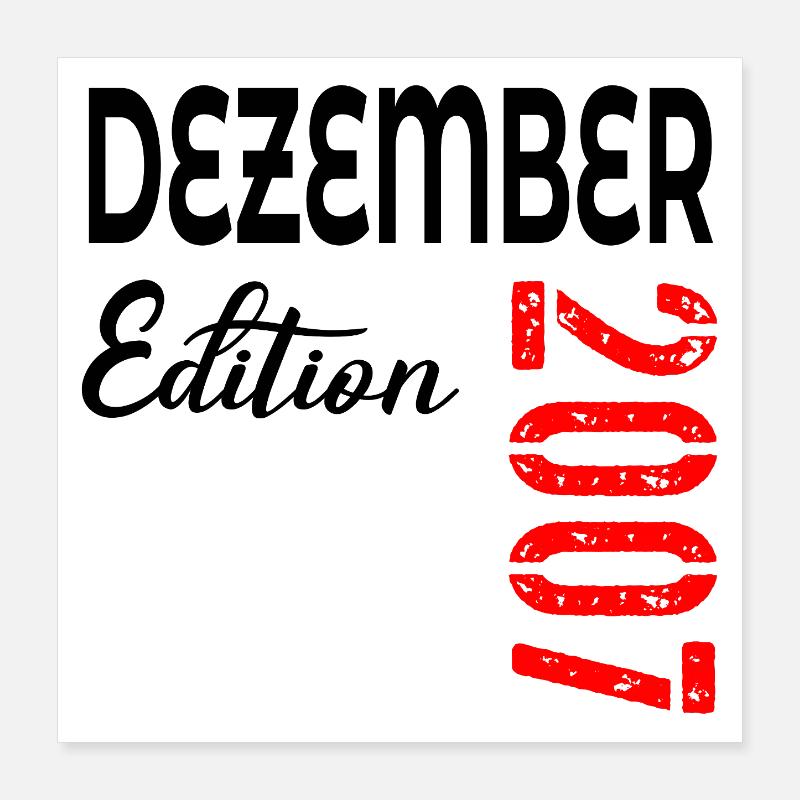 19. Geburtstag Dezember 2007 Poster 40x40 cm