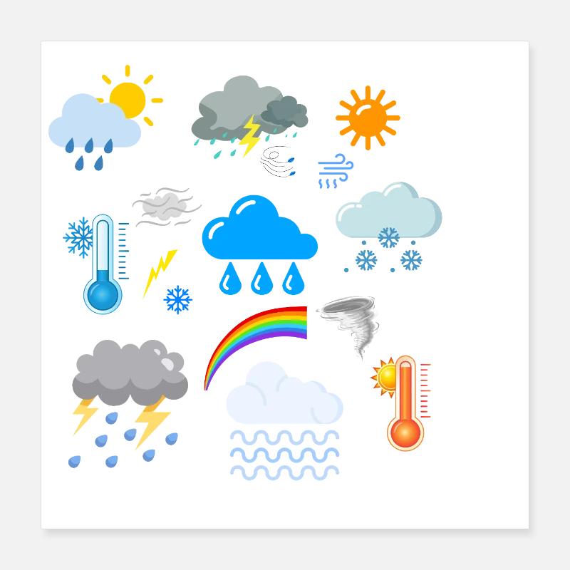 Meteorology Poster 16" x 16" (40x40 cm)