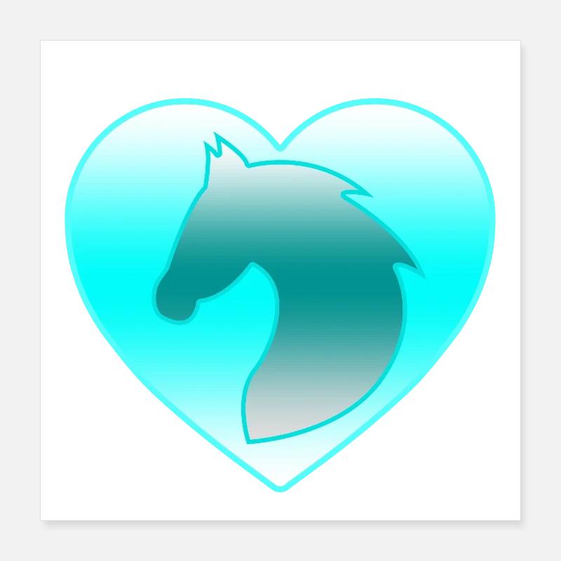 Chevaux Poster 40 x 40 cm