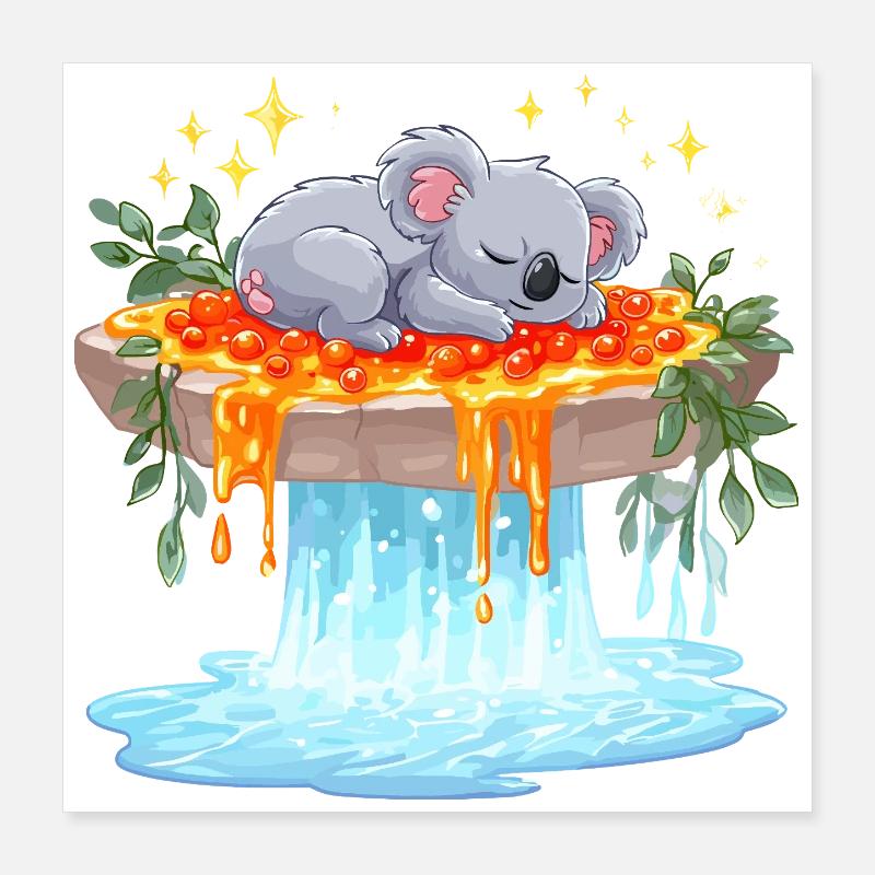 Rivière de lave Koala Dream Poster 40 x 40 cm