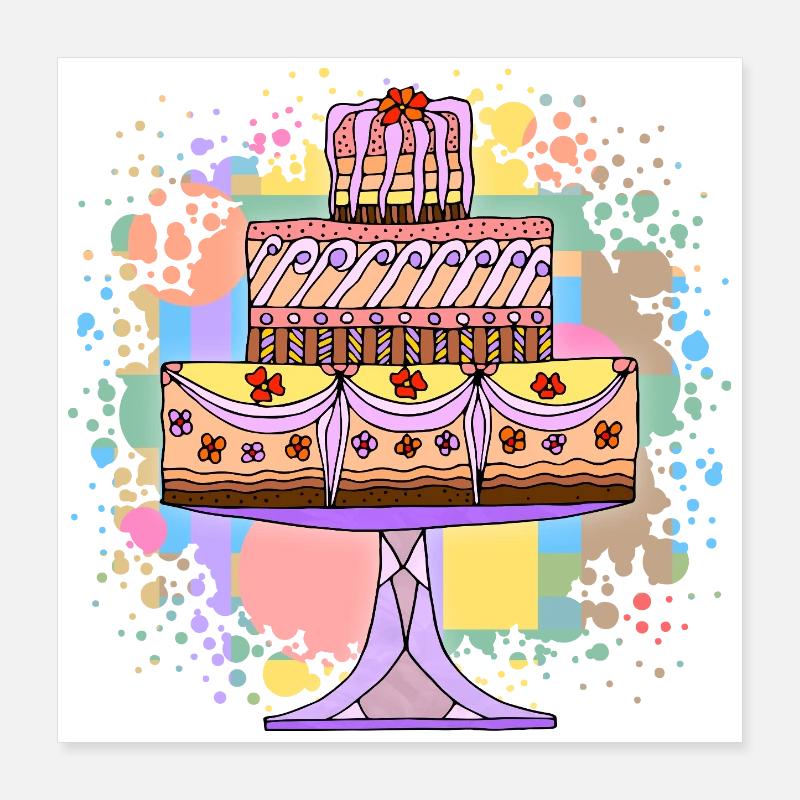 Cake Poster 16" x 16" (40x40 cm)