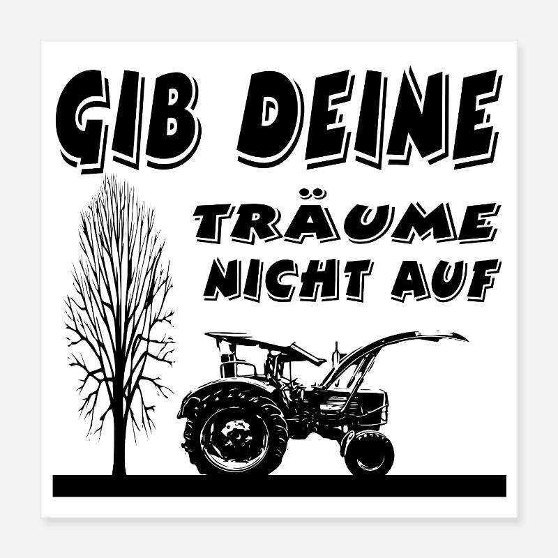 Tractor Poster 16" x 16" (40x40 cm)