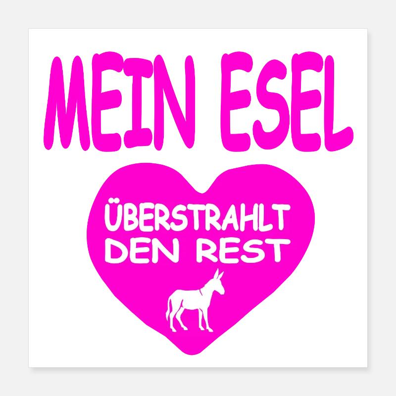 Esel Poster 40x40 cm