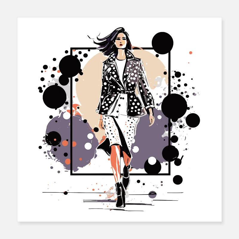 Icône du cuir nocturne Poster 40 x 40 cm