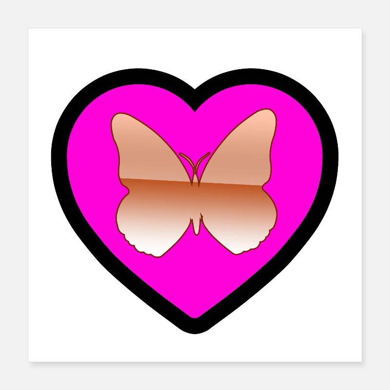 Papillon Poster 40 x 40 cm