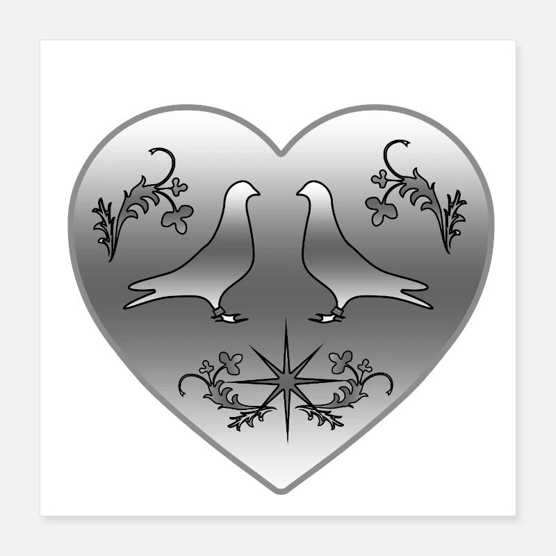 Doves Poster 16" x 16" (40x40 cm)