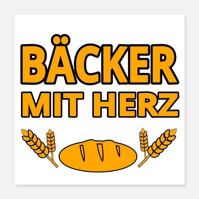 Bäcker Poster 40x40 cm