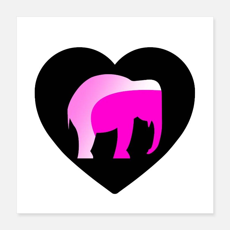 Elephant Poster 16" x 16" (40x40 cm)