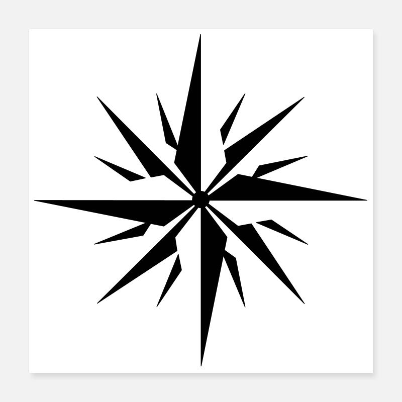 Wind rose Poster 16" x 16" (40x40 cm)