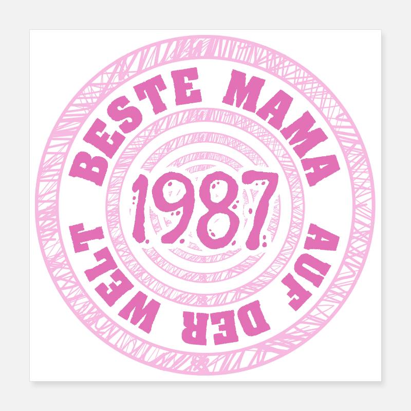 1987 Poster 40x40 cm