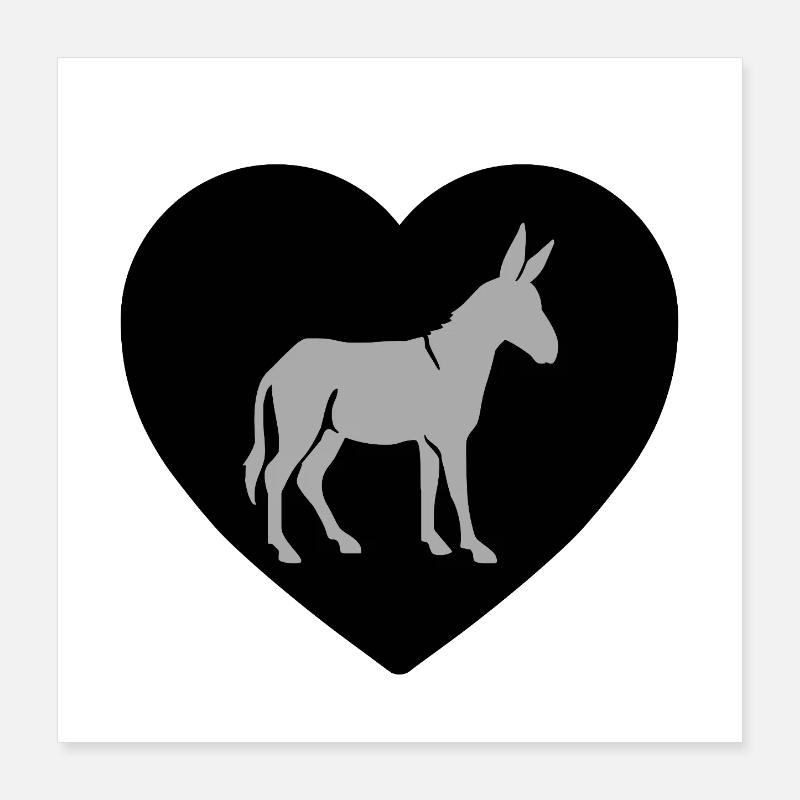 donkey Poster 16" x 16" (40x40 cm)