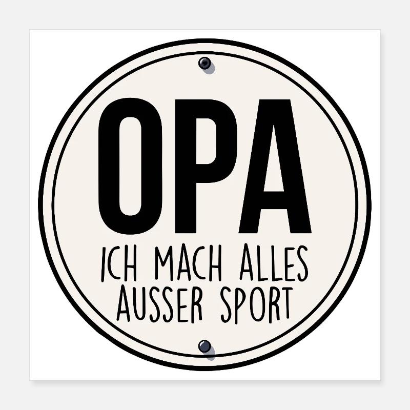 OPA Geschenk Grossvater Poster 40x40 cm