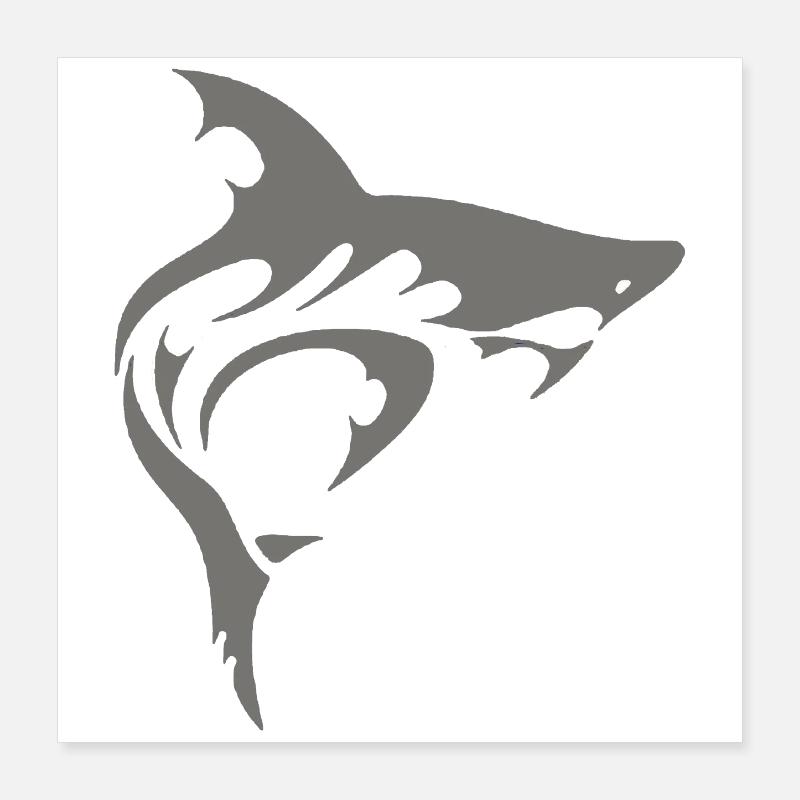 Shark Poster 16" x 16" (40x40 cm)