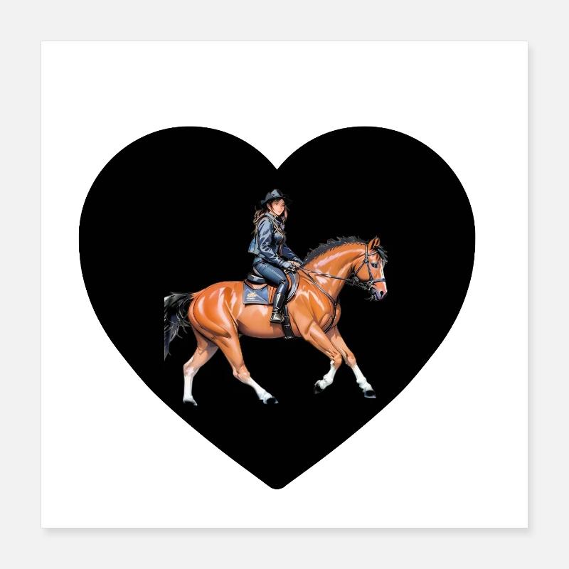 Chevaux Poster 40 x 40 cm