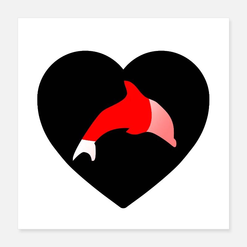 Delfin Poster 40x40 cm